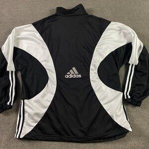 Vintage Y2K Adidas Track Jacket Men's Oversized Large XL Black White